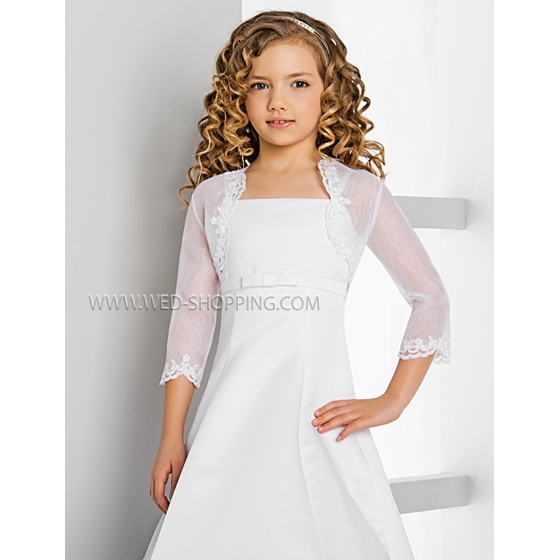 Kommunion Bolero Organza Spitze