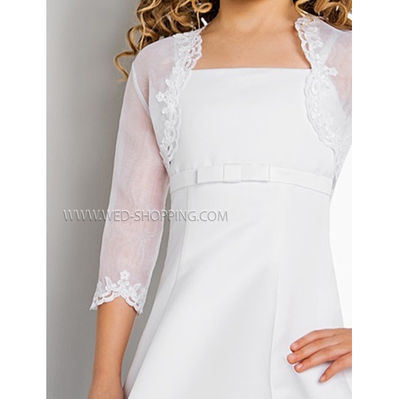 Kommunion Bolero Organza Spitze