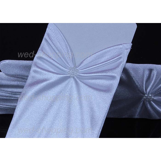 Satinhandschuhe für Mädchen Weiss