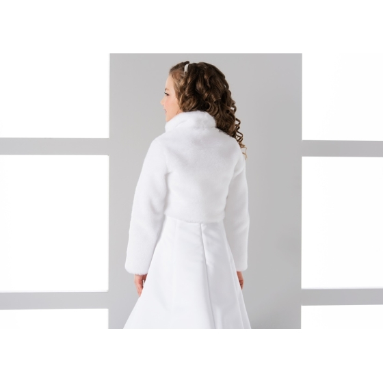 Langarm Bolero aus Fellimitat für Mädchen