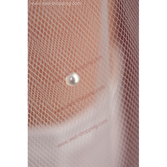 Schleier mit Perlen  Swarovski
