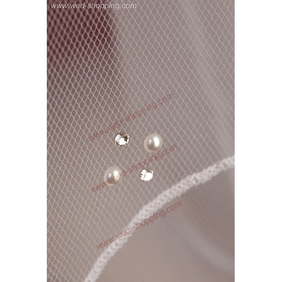 Brautschleier mit Steinen und Perlen Swarovski