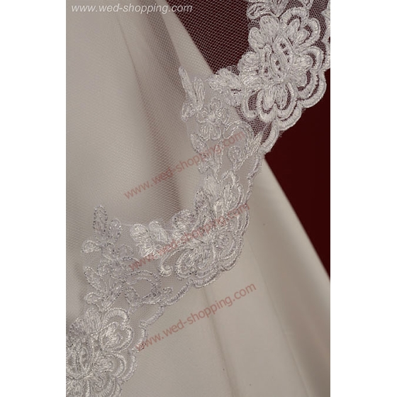 Schleier  cremefarbig & antikes Silber