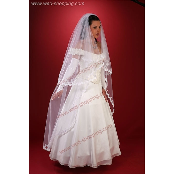 Lange Schleier mit Spitze - Walz Lang