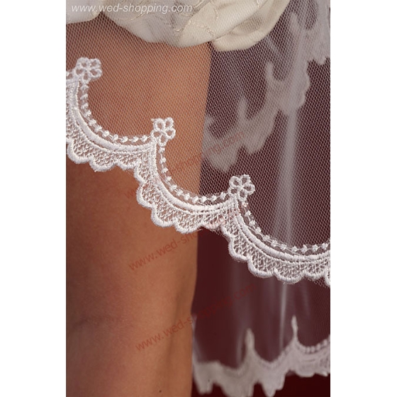 Lange Schleier mit Spitze - Walz Lang