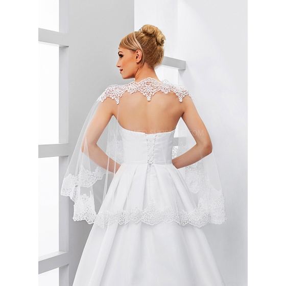 Cape für Hochzeitskleid Tüll und Spitze
