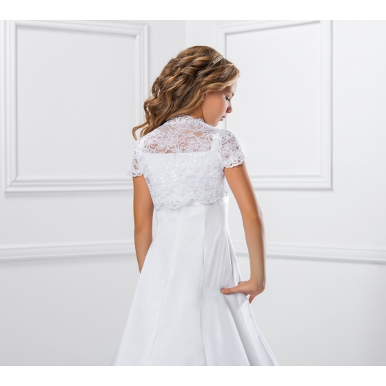 Spitzenbolero für Kommunion Kurzarm