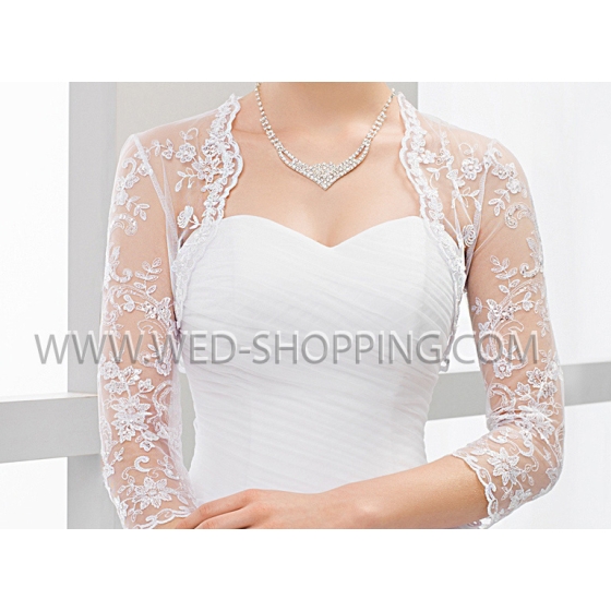 Hochzeit Bolero aus Spitze mit Pailletten