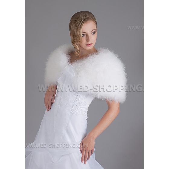 Hochzeit Stola Braut Schal aus Marabou-Federn mit Shleife